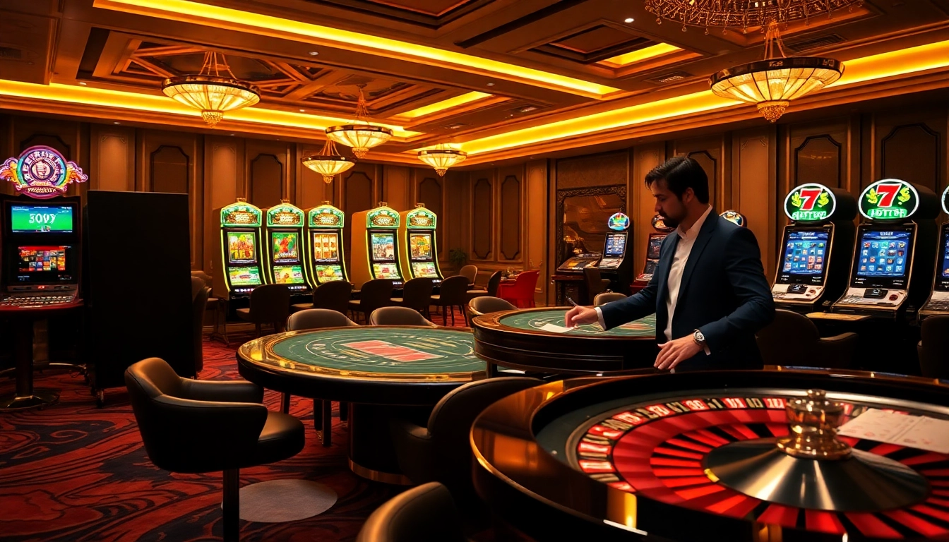 Experience the excitement of nhà cái GO99 with immersive casino visuals and engaging gaming elements.