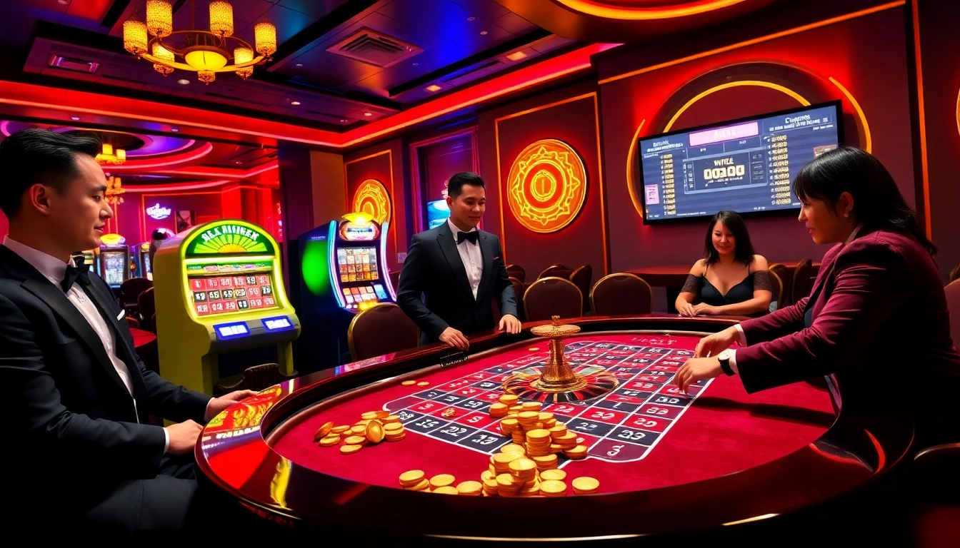 Players enjoying an exciting game at https://kuwinblog.com/, capturing the thrill of casino gambling.