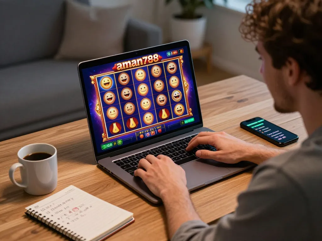 Bermain aman788 slot online dengan grafik yang vibrant dan reaksi ceria di suasana rumah yang nyaman