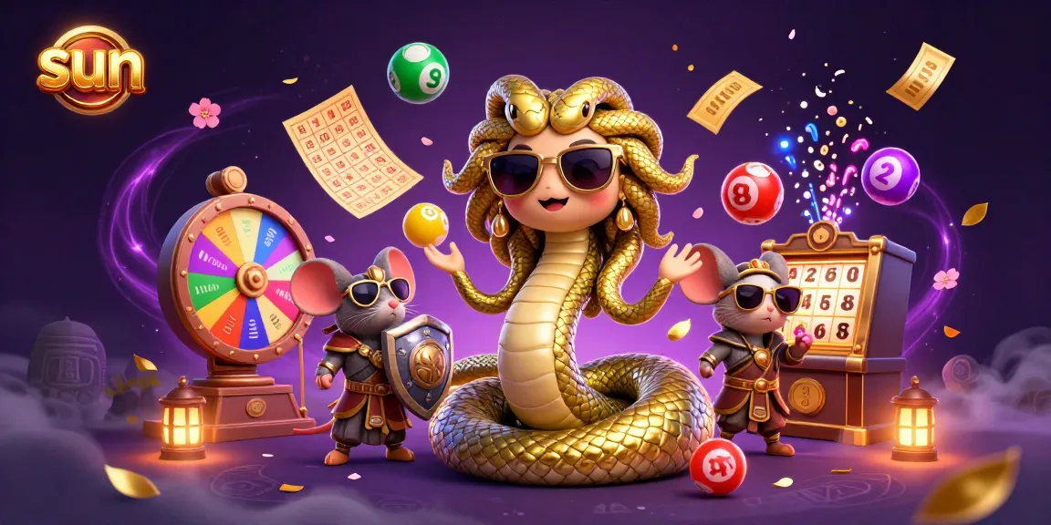 Engage with thrilling games at the sun gaming arena with colorful lottery elements.