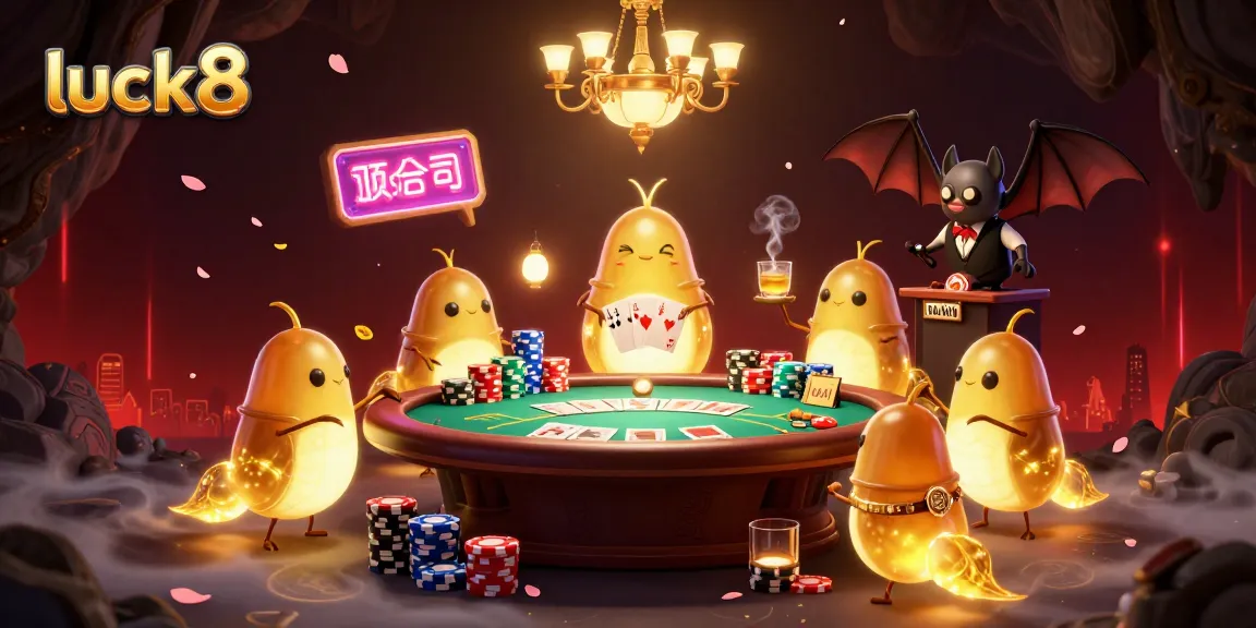 Engage in luck8’s thrilling gaming experience surrounded by vibrant casino elements.