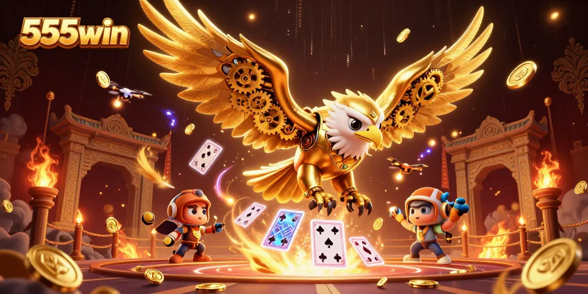 Experience the thrill of 555win with a dynamic, captivating casino scene.
