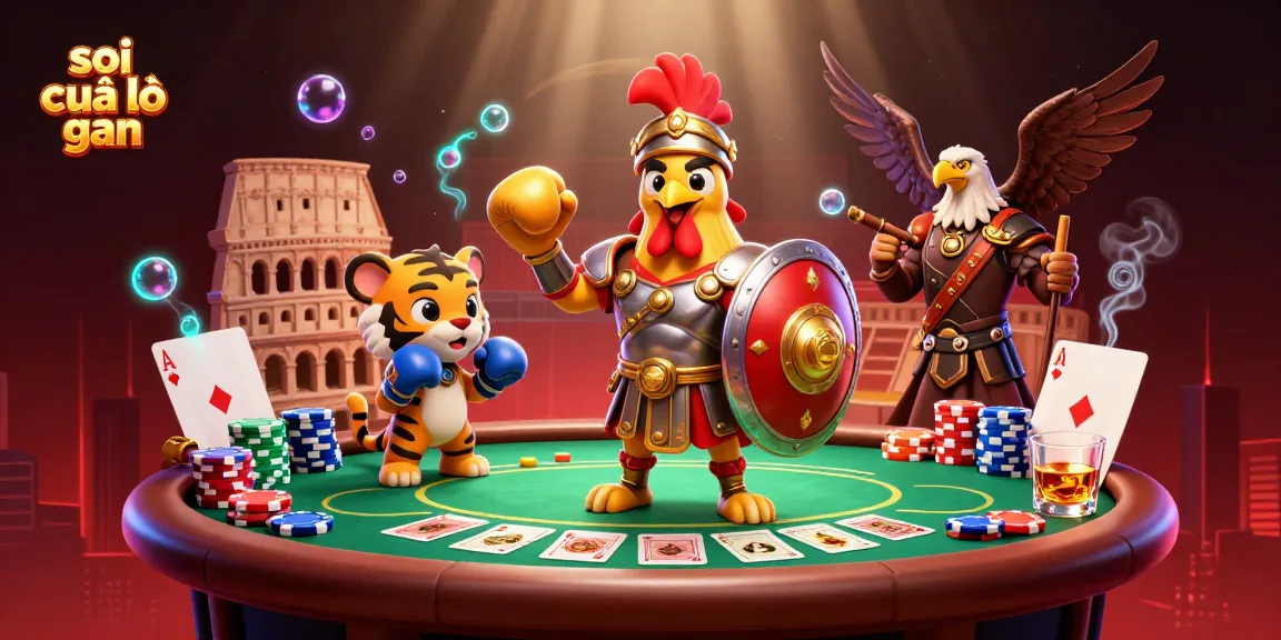 Engage in soi cầu lô gan strategy with a competitive scene featuring poker elements.