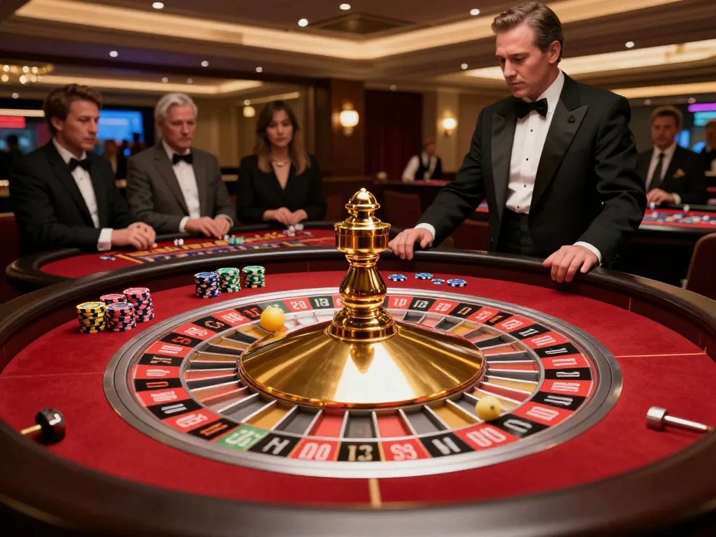 Experience a thrilling moment at the roulette table in an upscale casino, showcasing the excitement of sc 88 gaming.