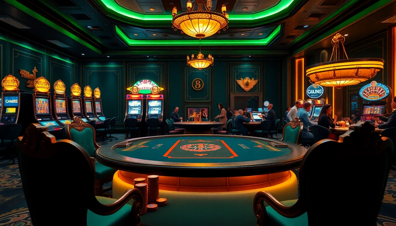 Engaging view of an LC 88-themed poker table set in a luxurious casino ambiance.