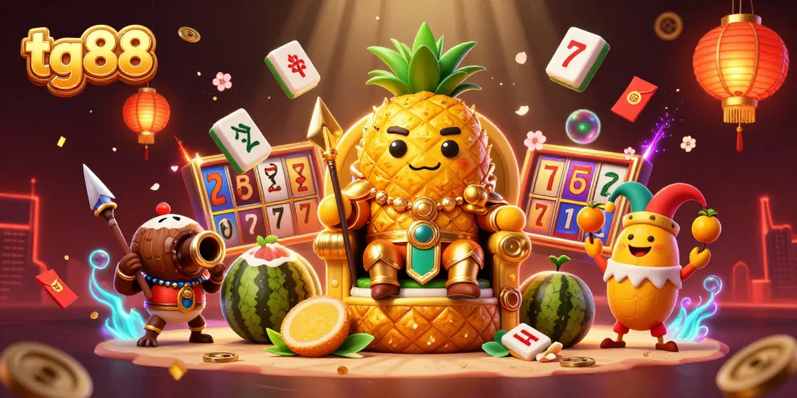 Experience the thrill at tg88 casino with the golden pineapple king and vibrant gaming elements!