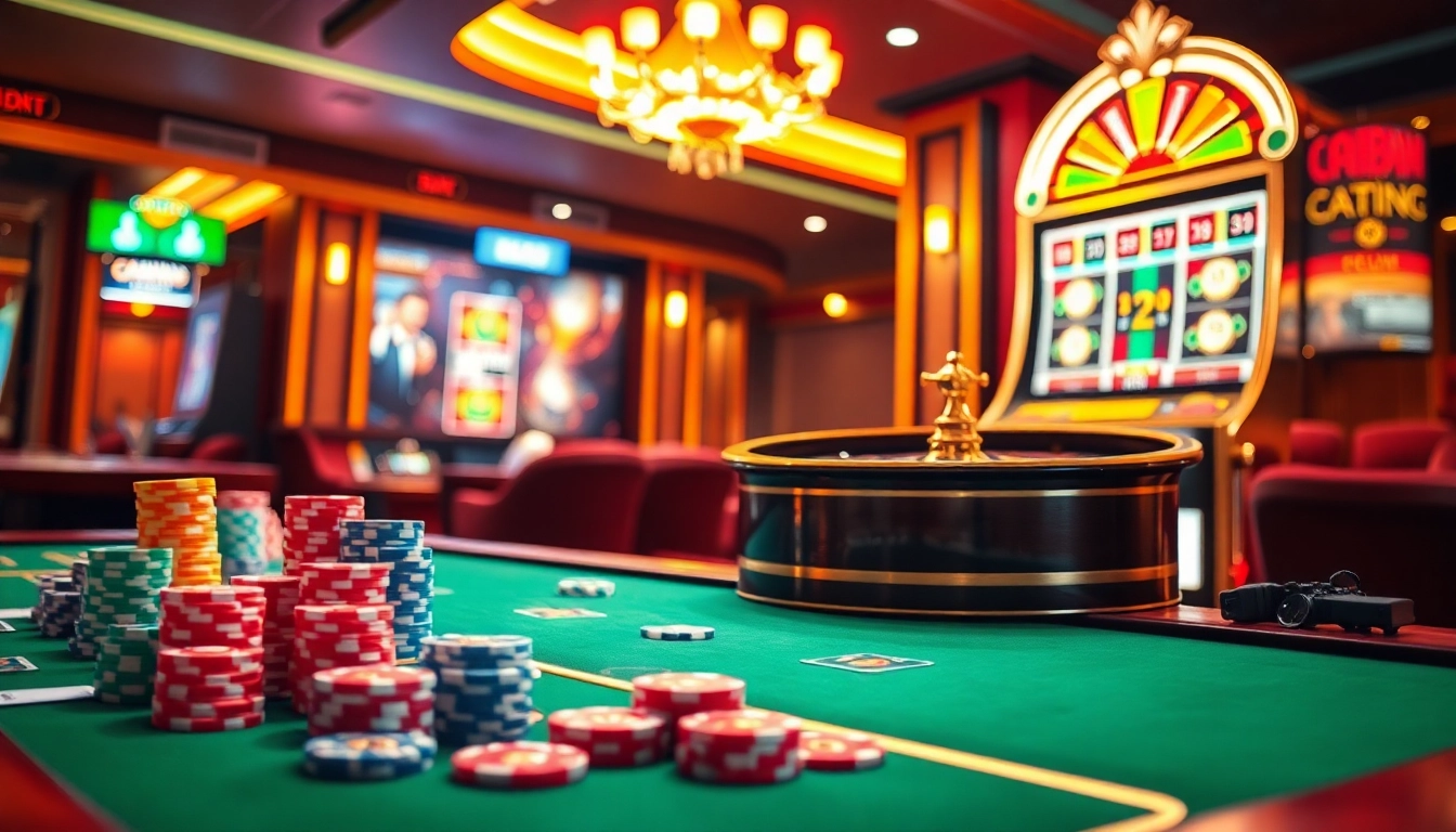 Experience the thrill of winning at Apiraja88 with casino tables, chips, and exciting slot machines.