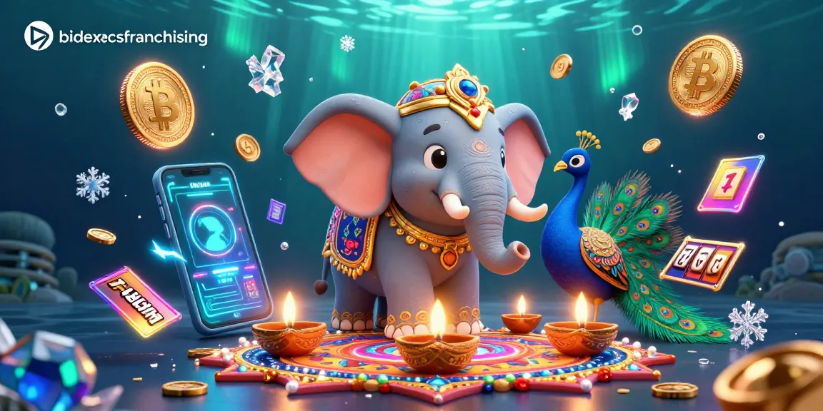 Win at bidexecsfranchising with vibrant casino-themed elements in an engaging 3D scene.