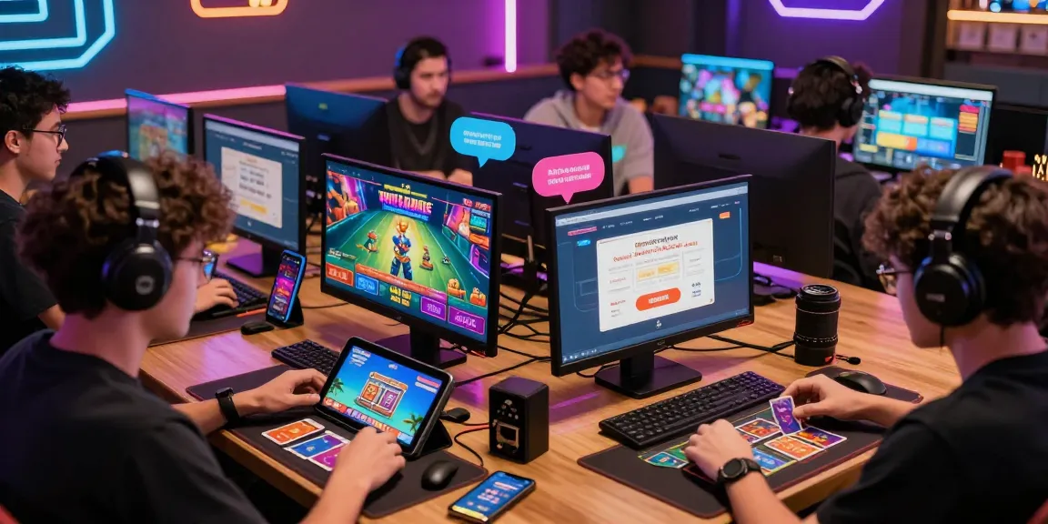 Engaging players enjoying games on gamebaidoithuong.is, interactive online card gaming atmosphere with vibrant promotions.