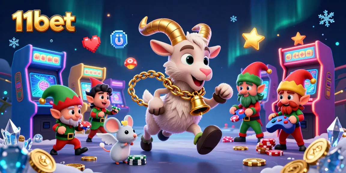 Join the festive chaos at 11bet's unique casino with Krampus, a mouse, and mischievous gremlins.