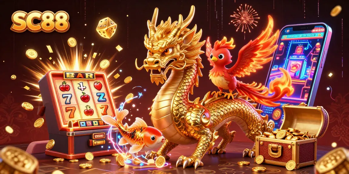 Experience thrilling gameplay with SC88 featuring vibrant dragons, jackpots, and casino excitement.