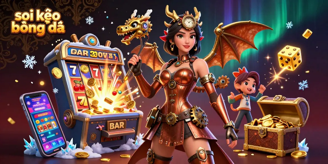 Experience soi kèo bóng đá excitement with animated elements and rewards in a vibrant casino scene.