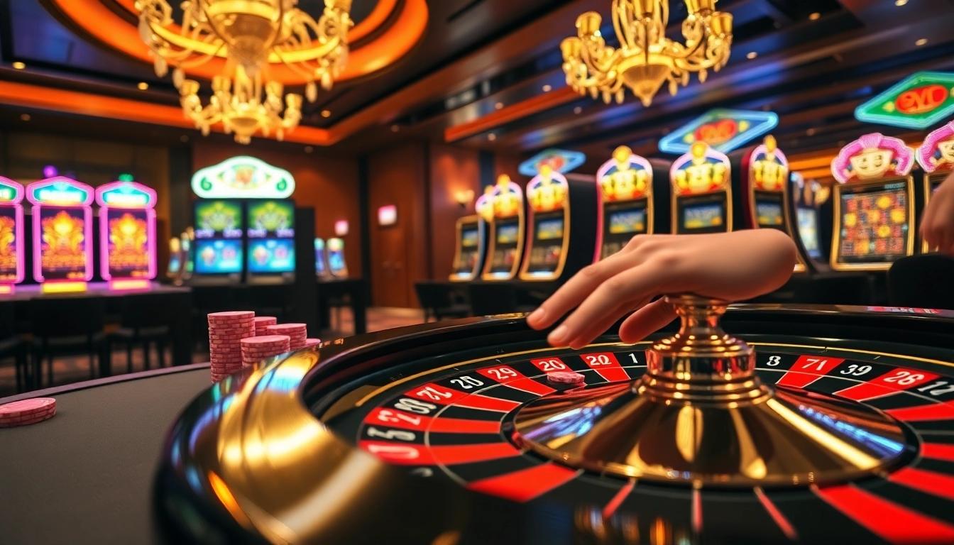 Experience high-stakes action at fun79 with luxurious casino visuals and dynamic gaming elements.