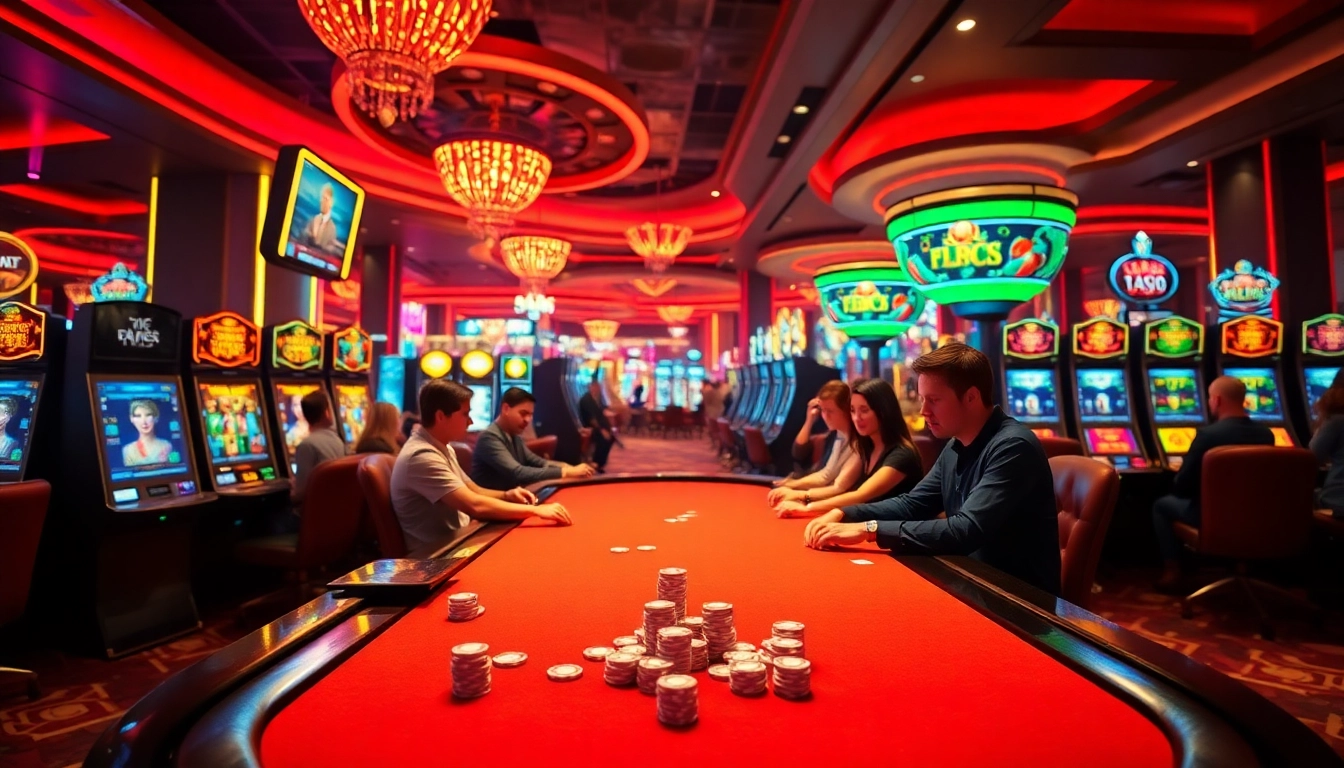 Experience the thrill of winning at xx88's luxurious casino tables with vibrant lights.