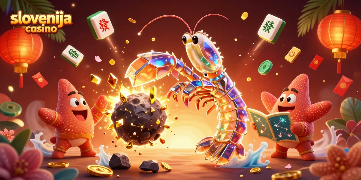 Akcija v slovenskem casino: 3D ilustracija galaktičnega samuraja in zvezdnatega navigatorja med igranjem zlatih nagrad.