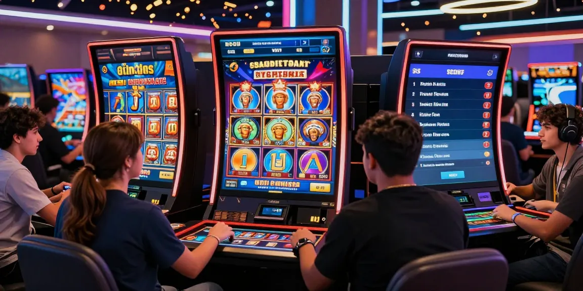 Players enjoying games at casinos that accept credit cards in a vibrant online environment, featuring interactive slots and user-friendly interface.