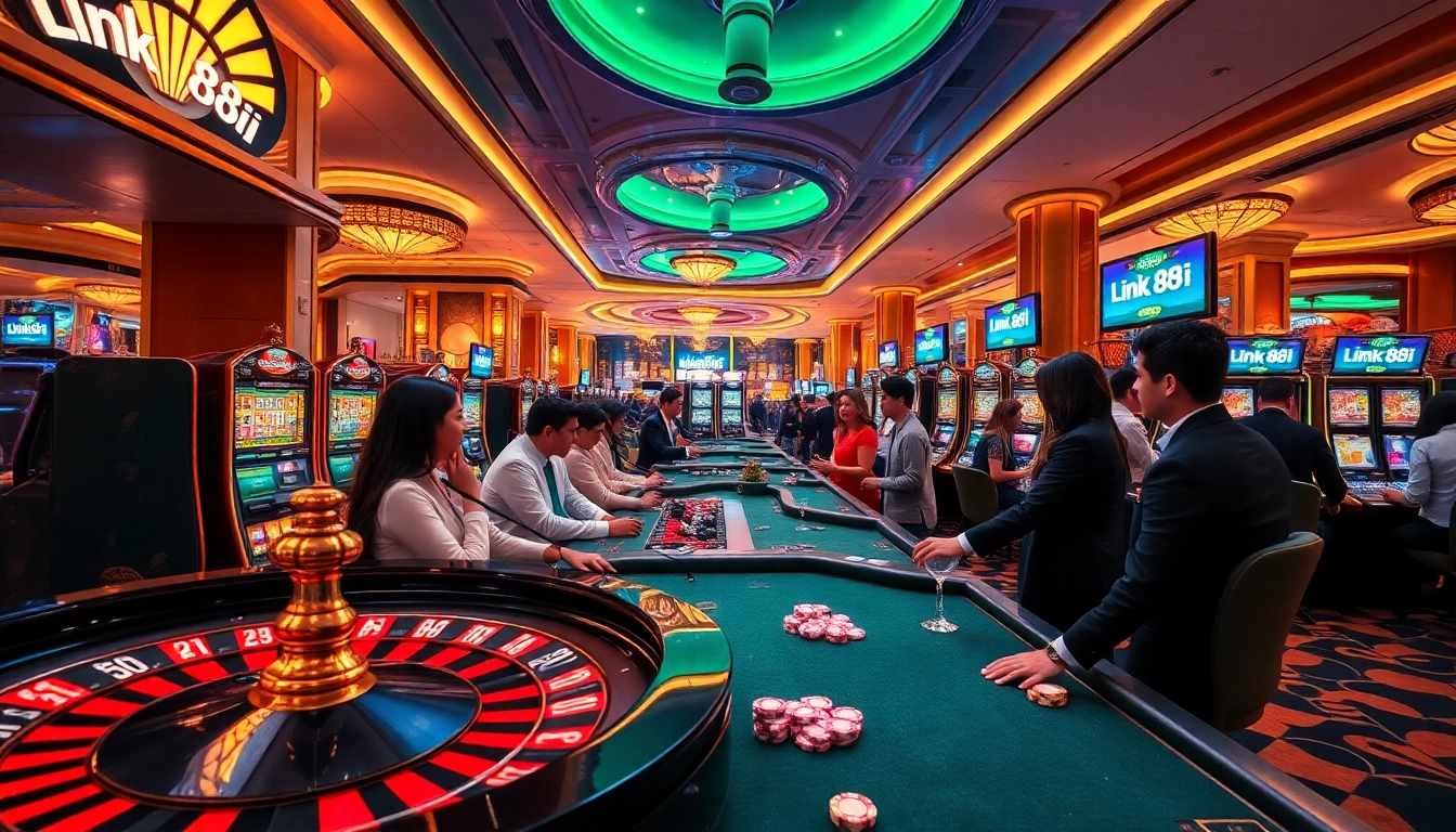 Experience the thrill of link 88i while playing casino games in a vibrant setting.