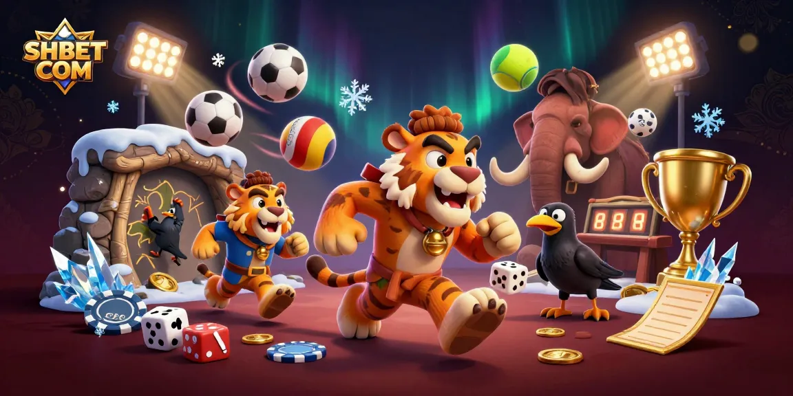 Bet on exciting games at SHBET COM as caveman and tiger run a dynamic prehistoric casino.