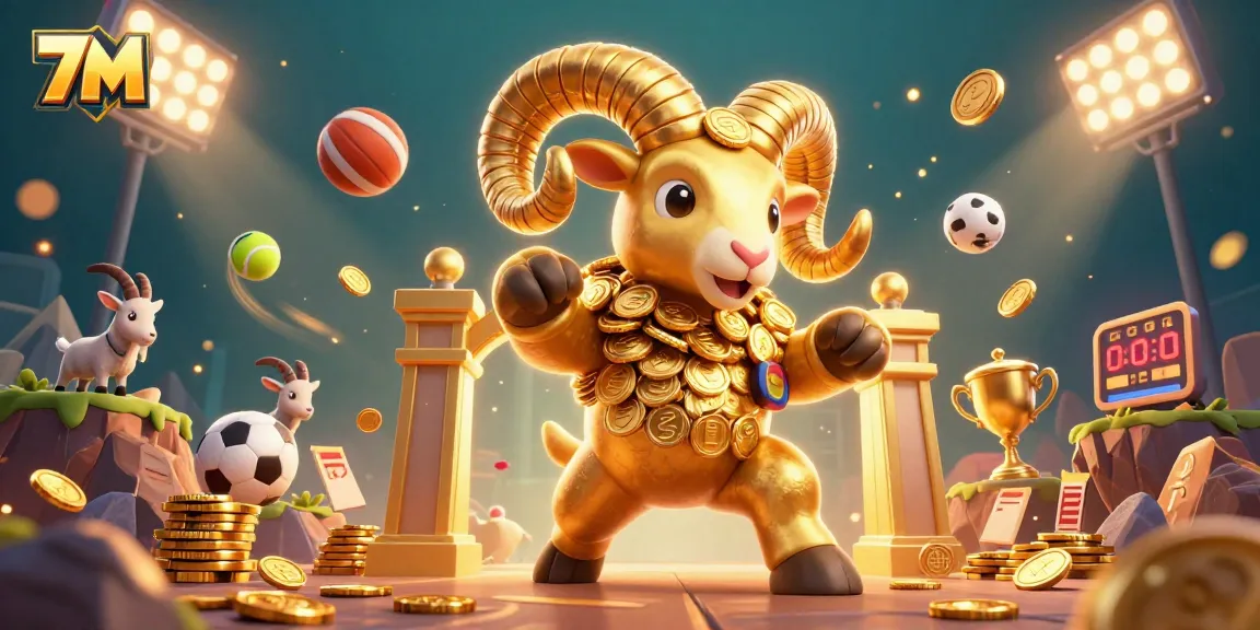 Experience thrilling sports action with 7M in a dynamic cartoon illustration showcasing intense gameplay and betting excitement.