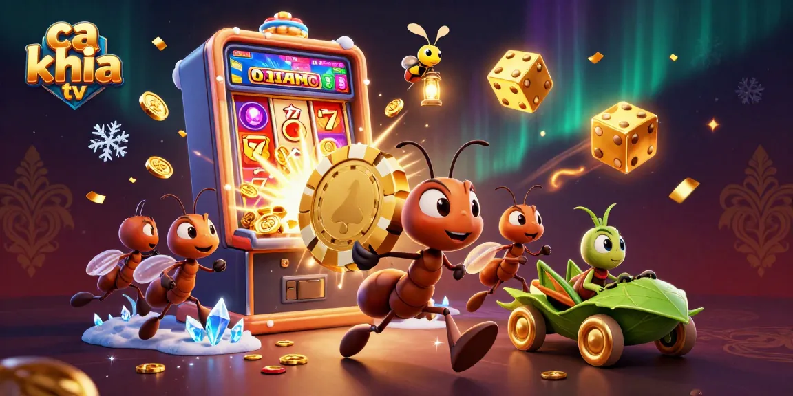 Catch the exhilarating action of ca khia tv as ant thieves dash with a giant poker chip in this vibrant 3D scene.