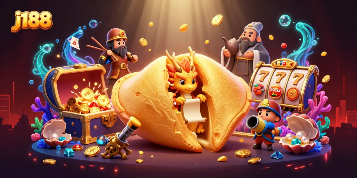 Experience thrilling wins at j188 with golden fortune cookies and slot games presenting luck and fun.