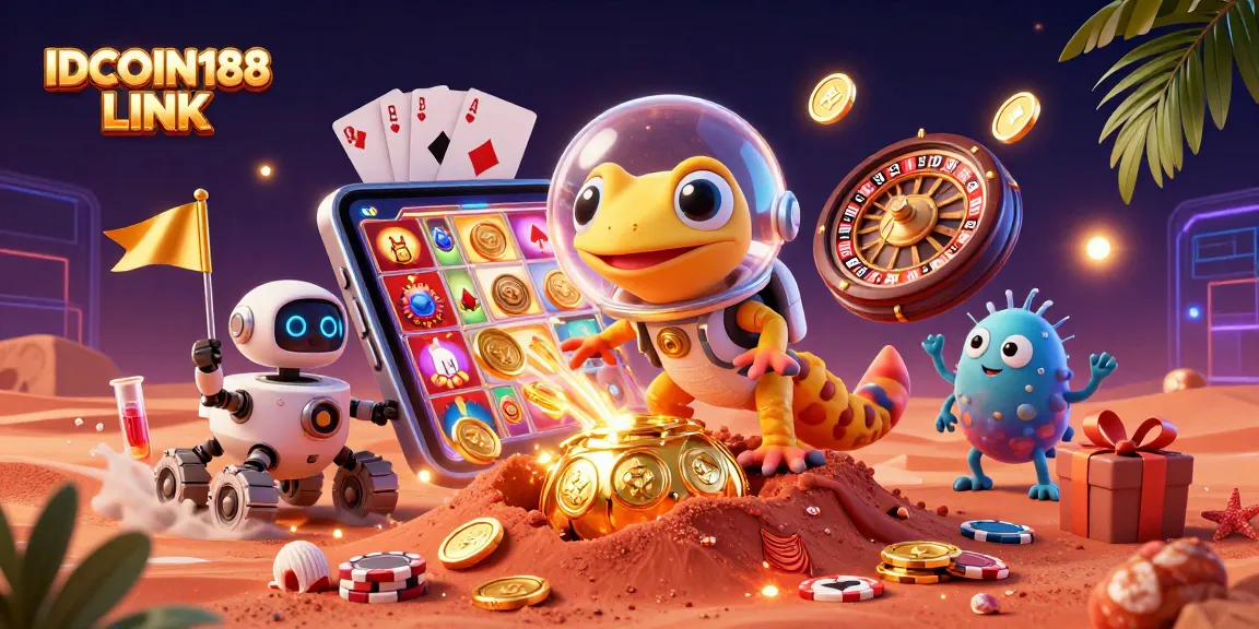 Play with IDCOIN188 LINK while a Martian gecko discovers a golden casino on Mars!