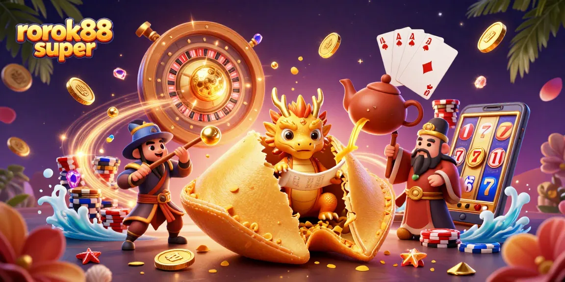 Experience the thrill of rokok88 super with colorful casino elements and engaging characters.