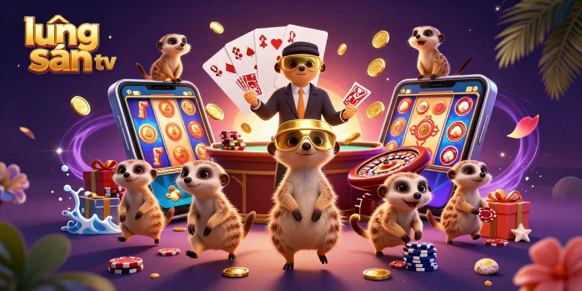 Experience thrilling gameplay at lương sơn tv with vibrant meerkats managing an engaging casino scene.