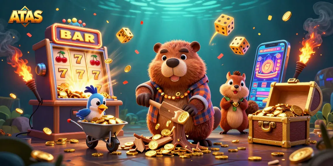 Join the fun at ATAS, where vibrant characters and dynamic elements create an electrifying gaming experience.