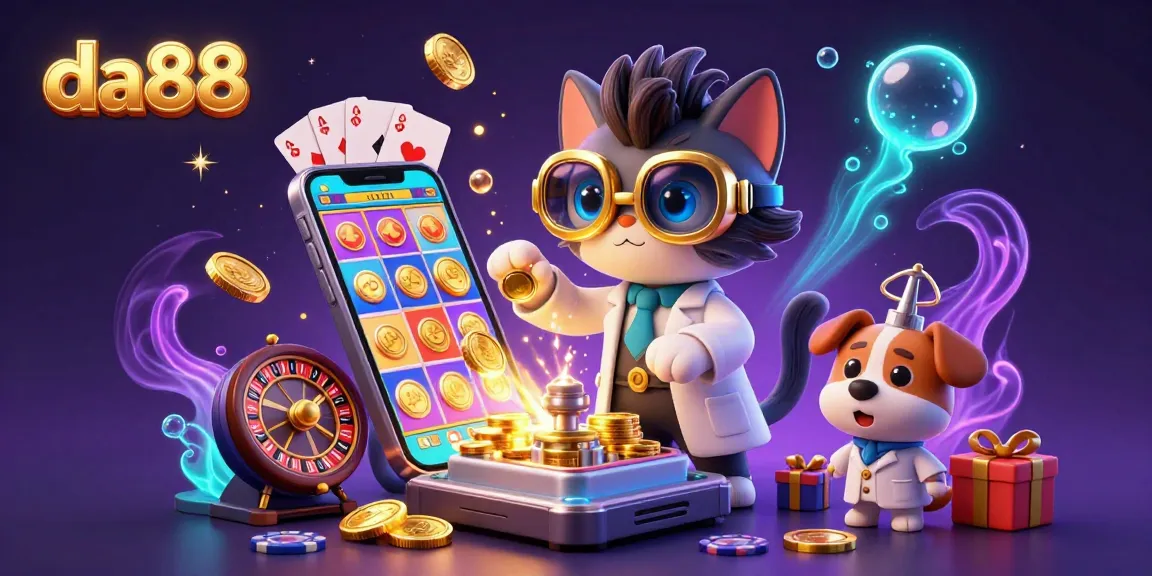 Engage in thrilling gaming adventures with da88's lively casino scene of characters and games!