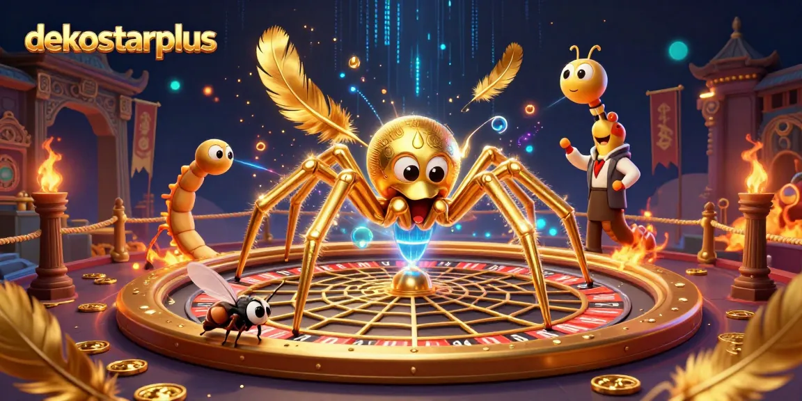 Engage with dekostarplus as the fly nervously bets at a roulette wheel spun by a centipede croupier.