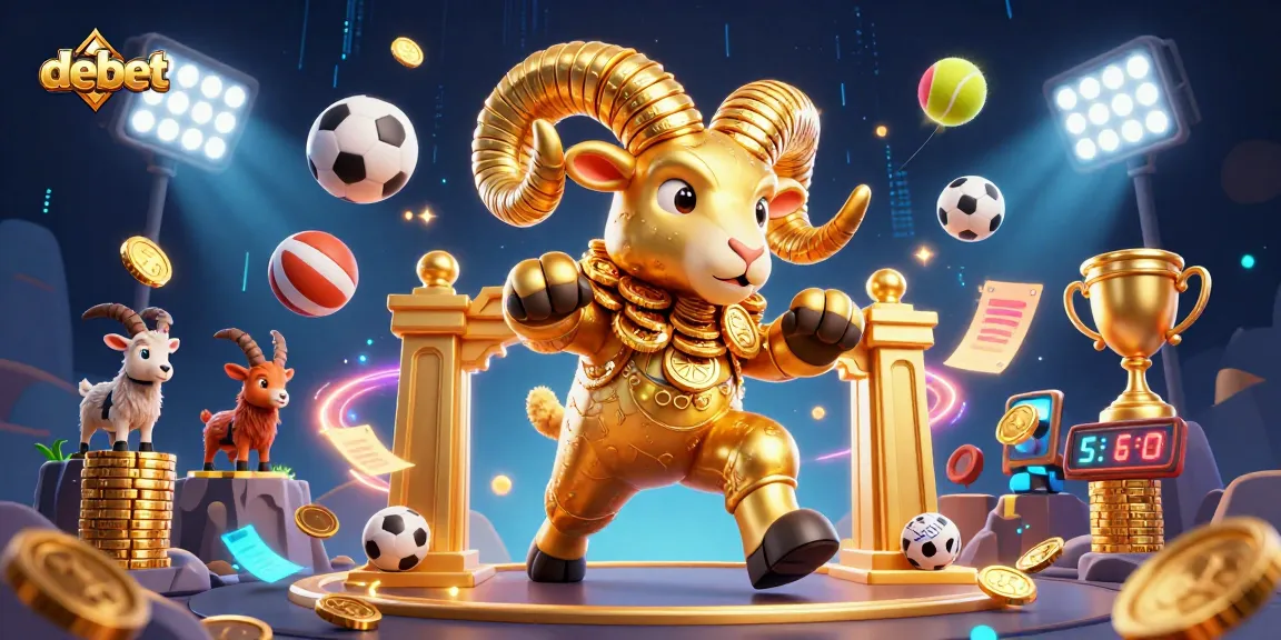 Experience debet as a 3D massive golden ram charges, energizing sports betting action.