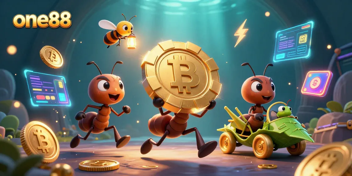 Engage in thrilling gameplay with one88 under the glittering glow of crypto elements.