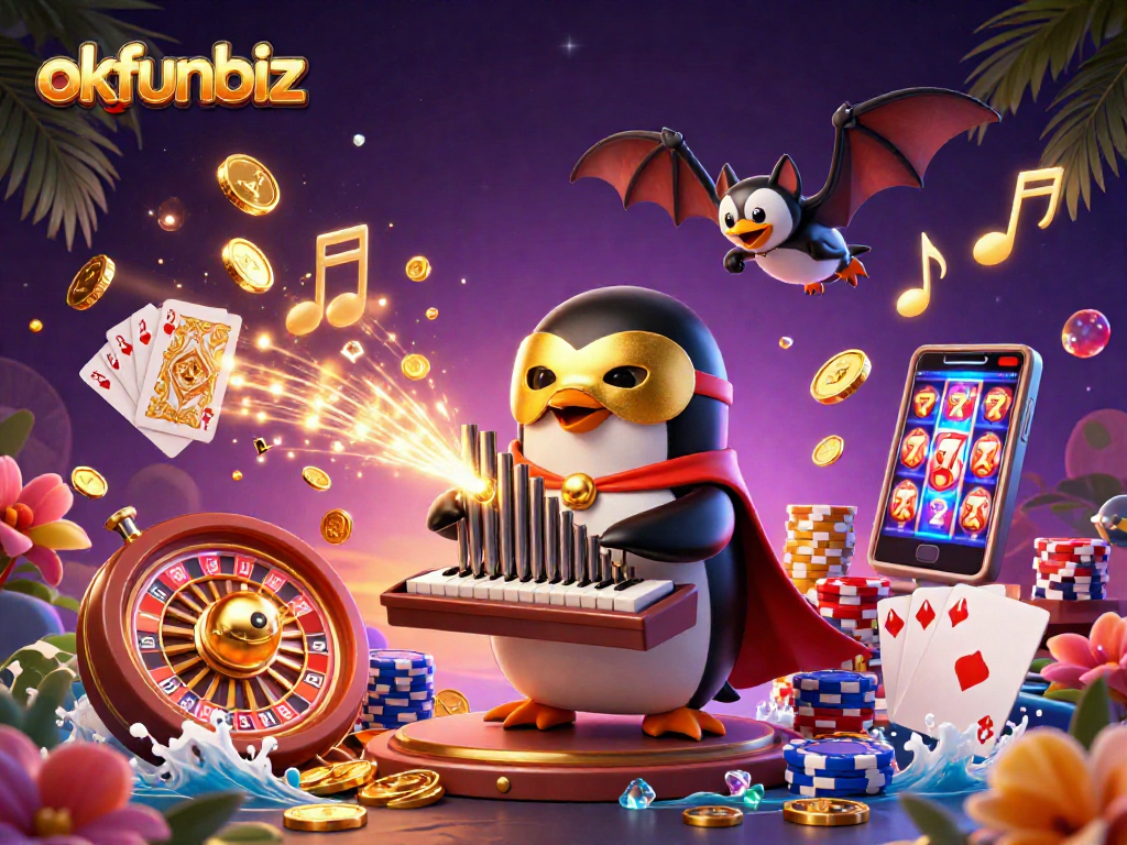 Spin to win at okfunbiz with our immersive online casino adventures featuring playful characters.