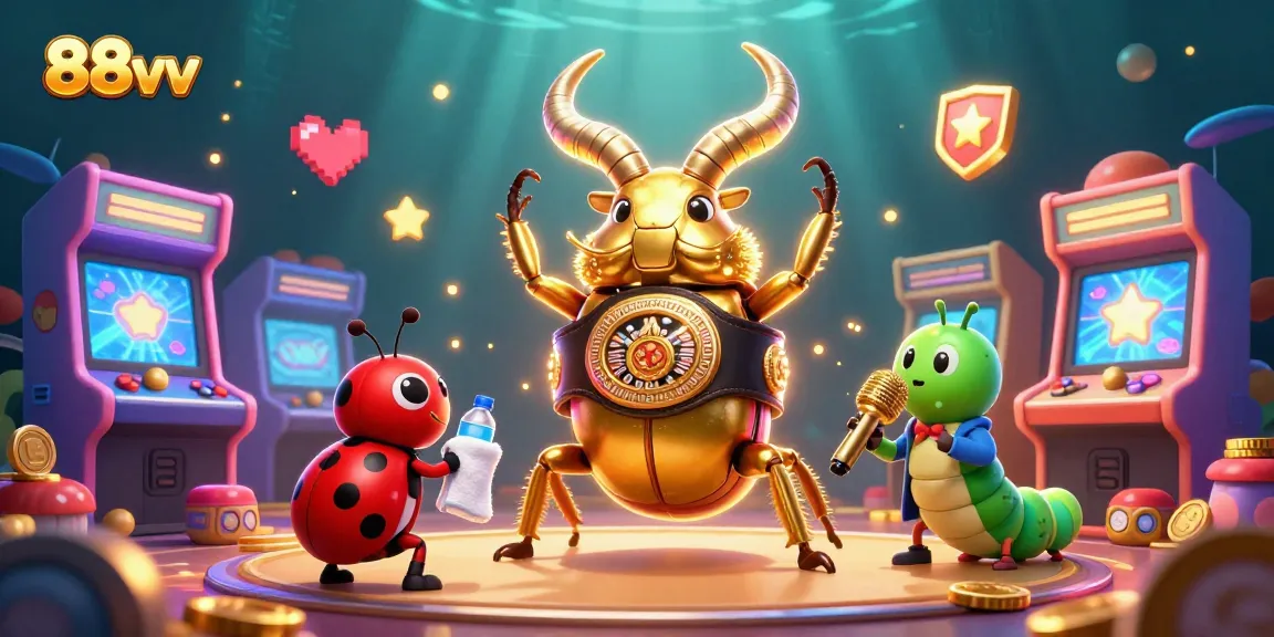 Experience thrilling gaming with 88vv featuring dynamic characters and vibrant casino elements in a rich 3D scene.