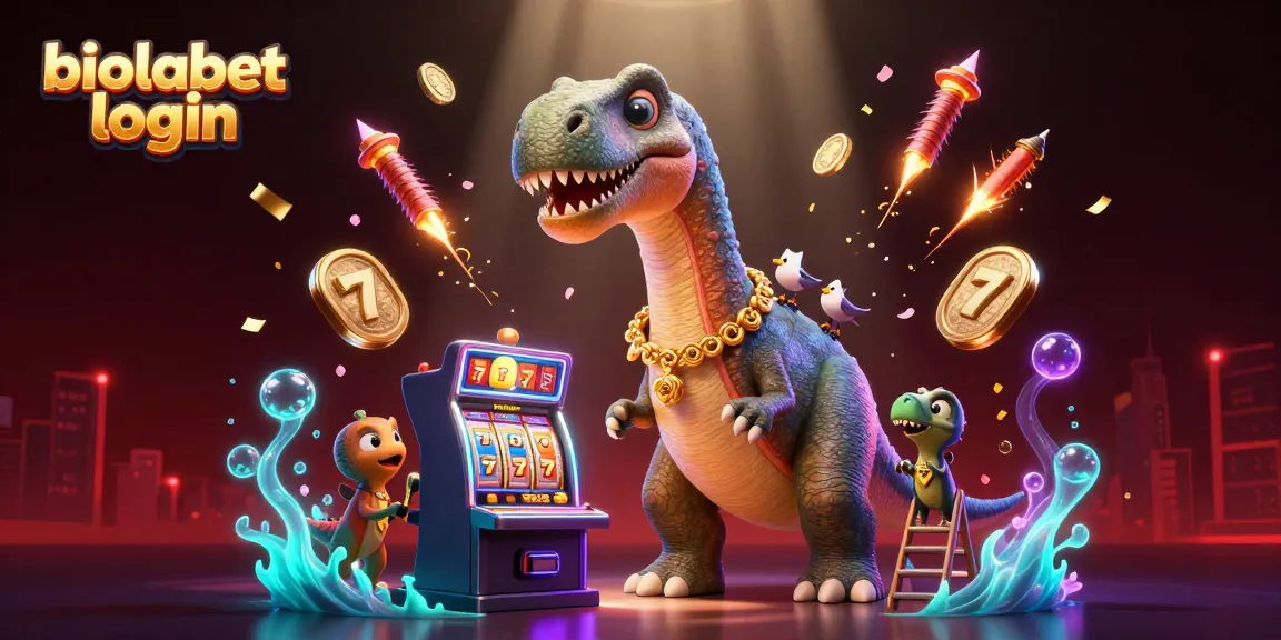 Visualisasi biolabet login di kasino online dengan brontosaurus dan raptor menarik slot.