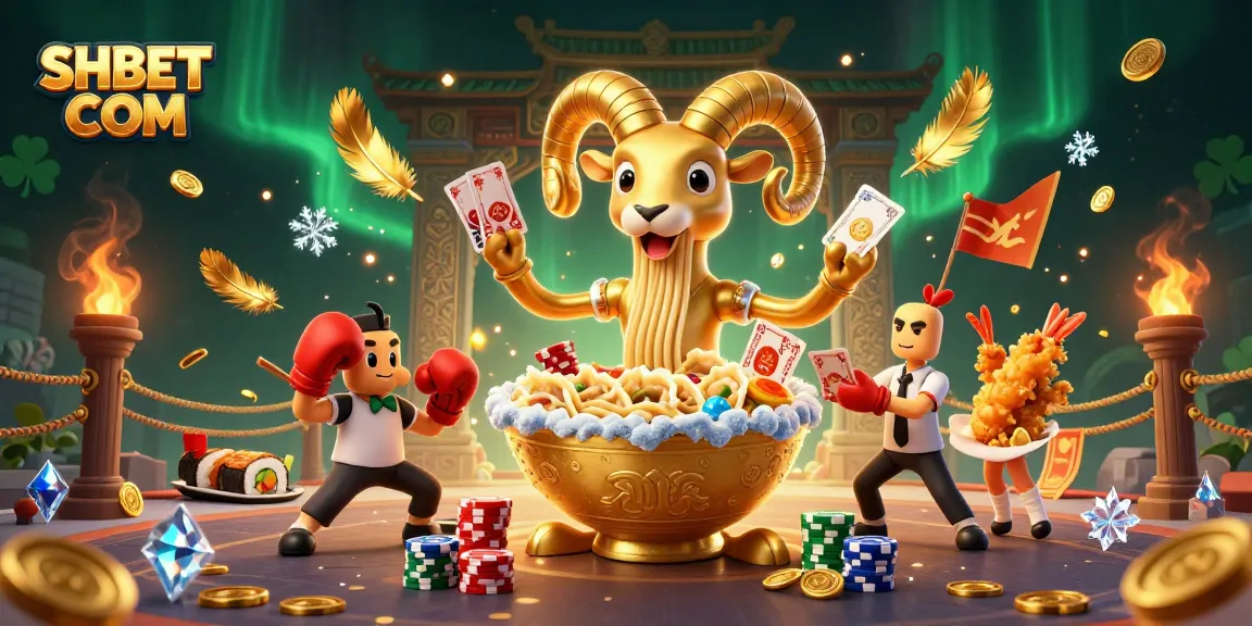 Engage in fun casino games with SHBET COM, featuring vibrant characters and dramatic gambling elements.