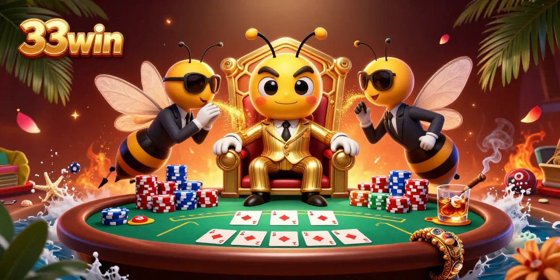 Join the game and celebrate wins at 33win with high-stakes poker action in this vibrant scene.