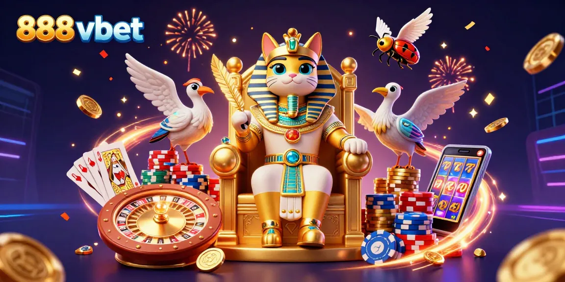 Experience the thrill of 888 vbet with a dynamic casino scene featuring vibrant characters and exciting gaming elements.