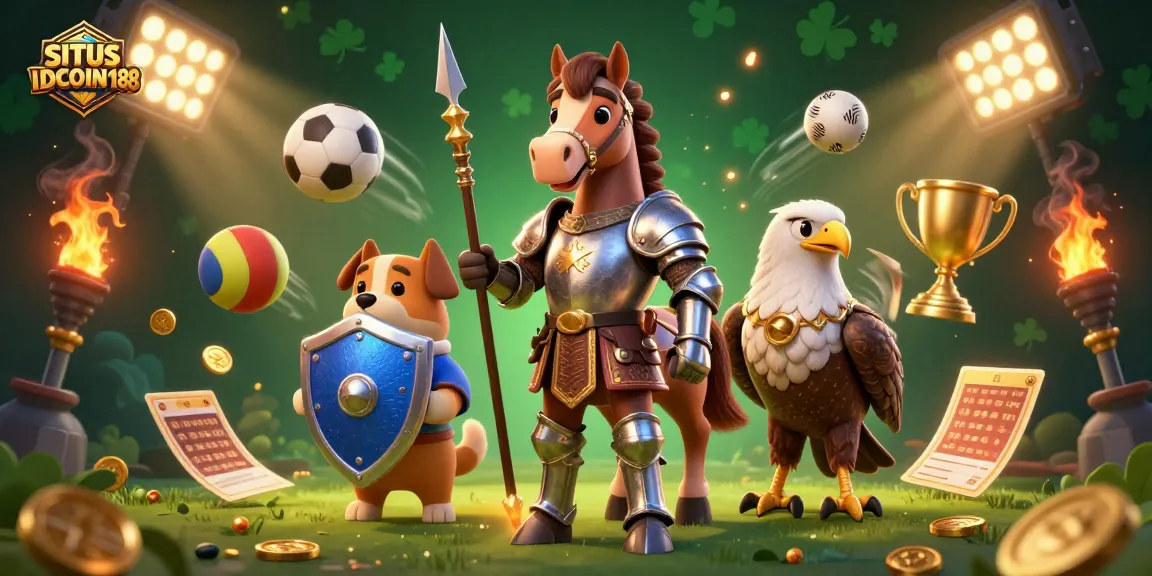 SITUS IDCOIN188 captures the thrill of sports betting with epic 3D medieval characters and dynamic game elements.