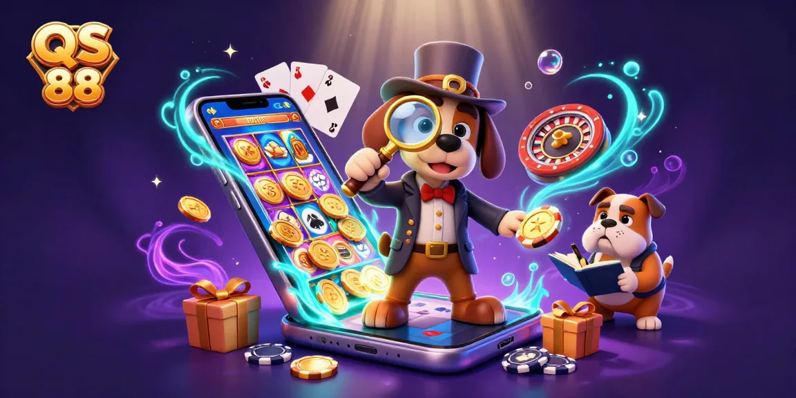 Engage with the thrilling world of QS 88 as a detective investigates a golden poker chip amidst vibrant casino clues.