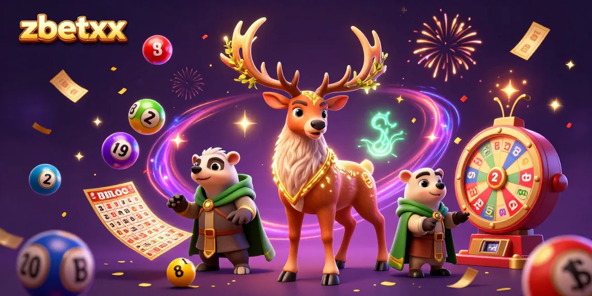 Engage with zbetxx through vibrant lottery elements, dynamic casino characters, and exciting gaming atmosphere.