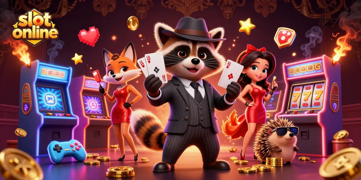 Menangkan hadiah jackpot di slot online dengan karakter animasi kasino yang dinamis dan berwarna-warni.