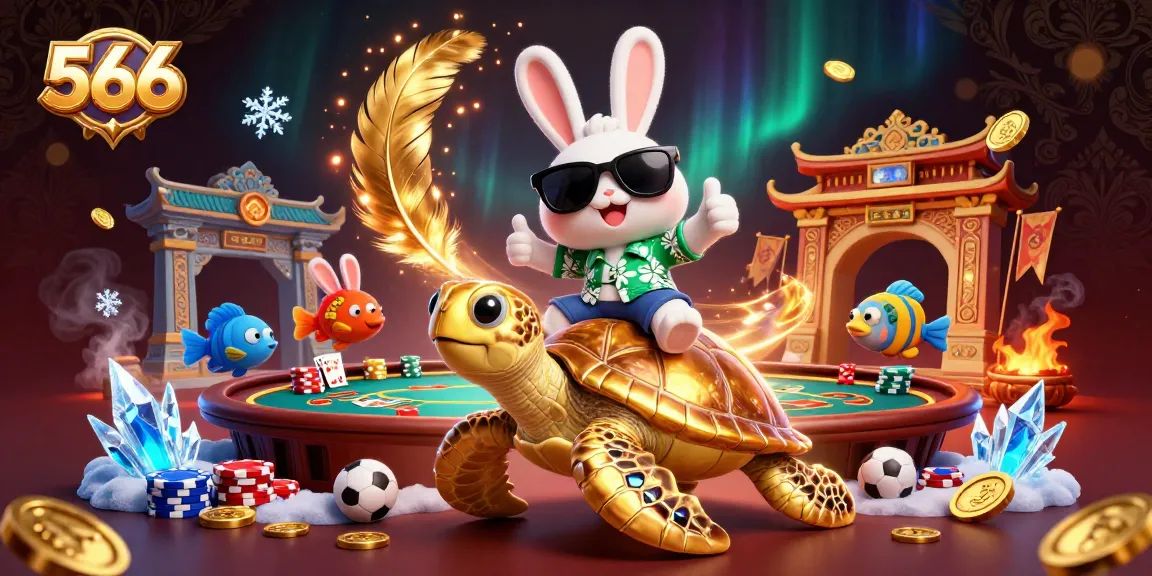 Experience winning thrills at 566 casino with vibrant gameplay and lucky rabbit iconography.