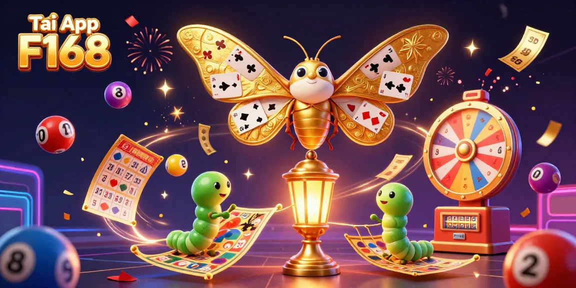 Tải App F168 with vibrant symbols, colorful lottery balls, and dynamic casino scenes surrounded by casino excitement.