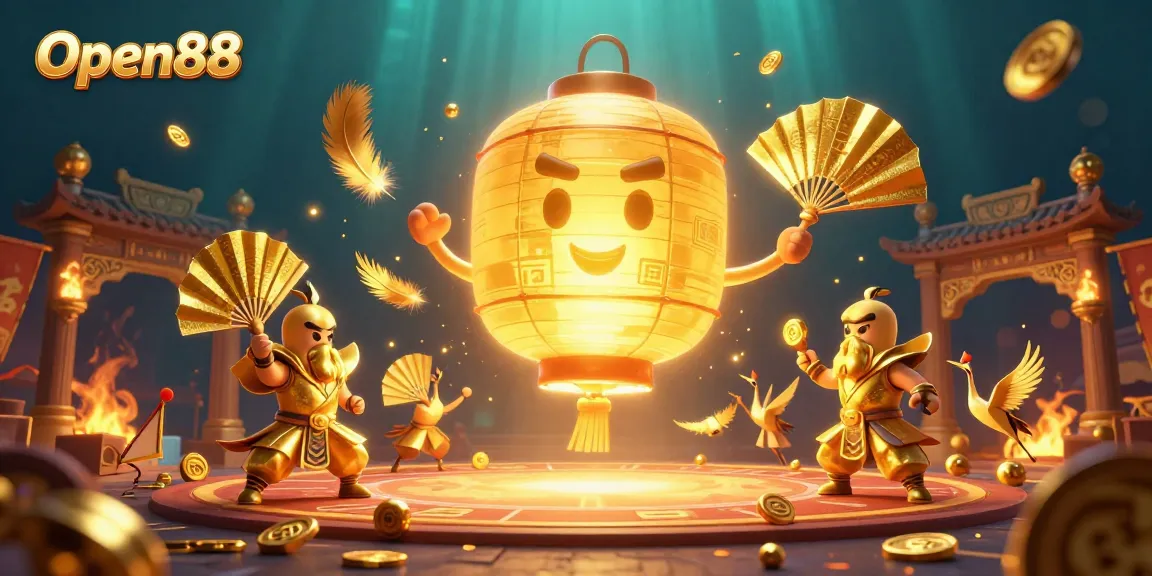 Experience explosive wins at Open88 with a vibrant night market casino featuring mythical characters.