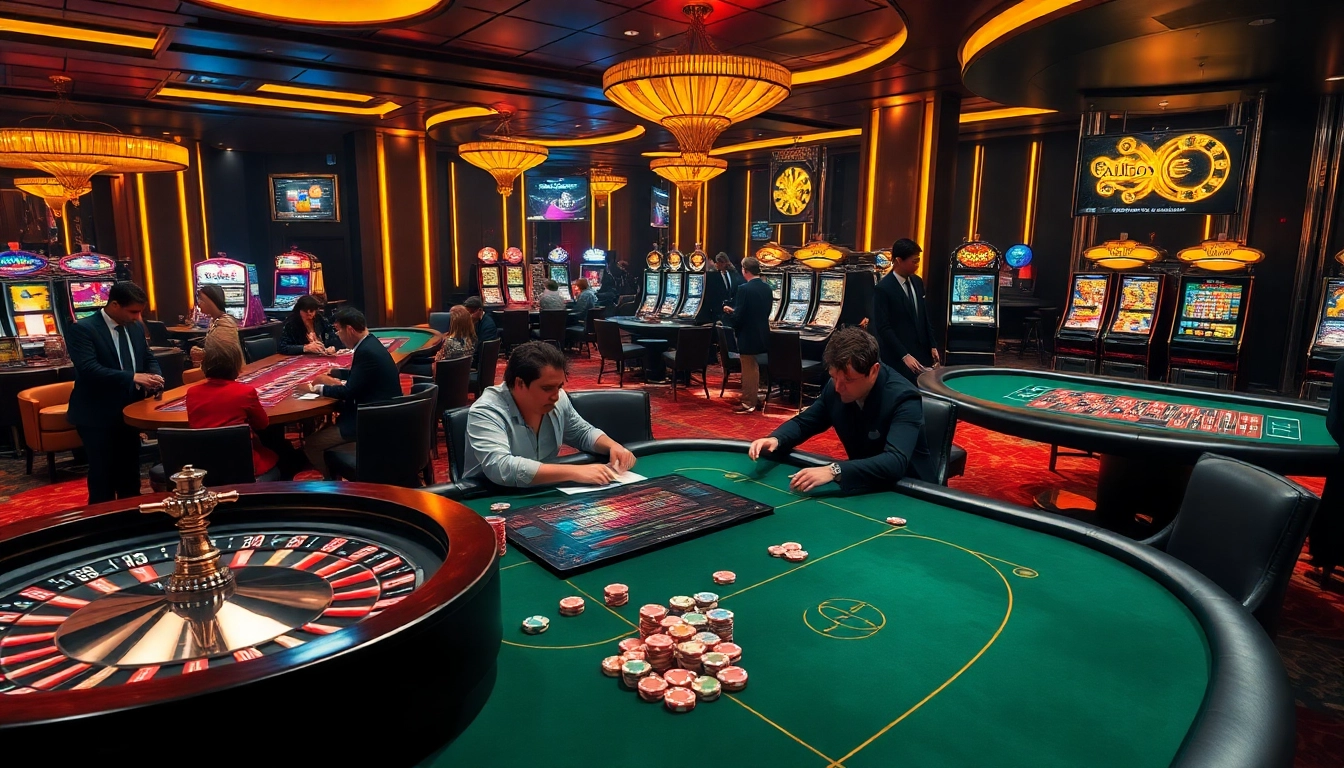 Exciting game action at casino tables showcasing C168 COM betting strategy for poker enthusiasts.