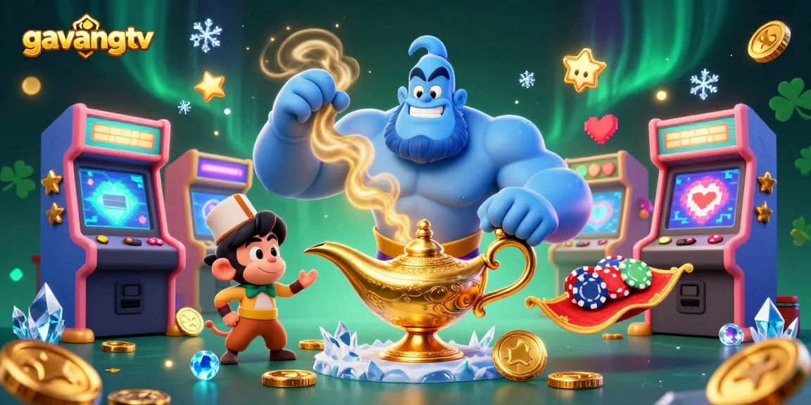 Play with gavangtv themes in a vibrant, dynamic casino environment featuring magical elements.