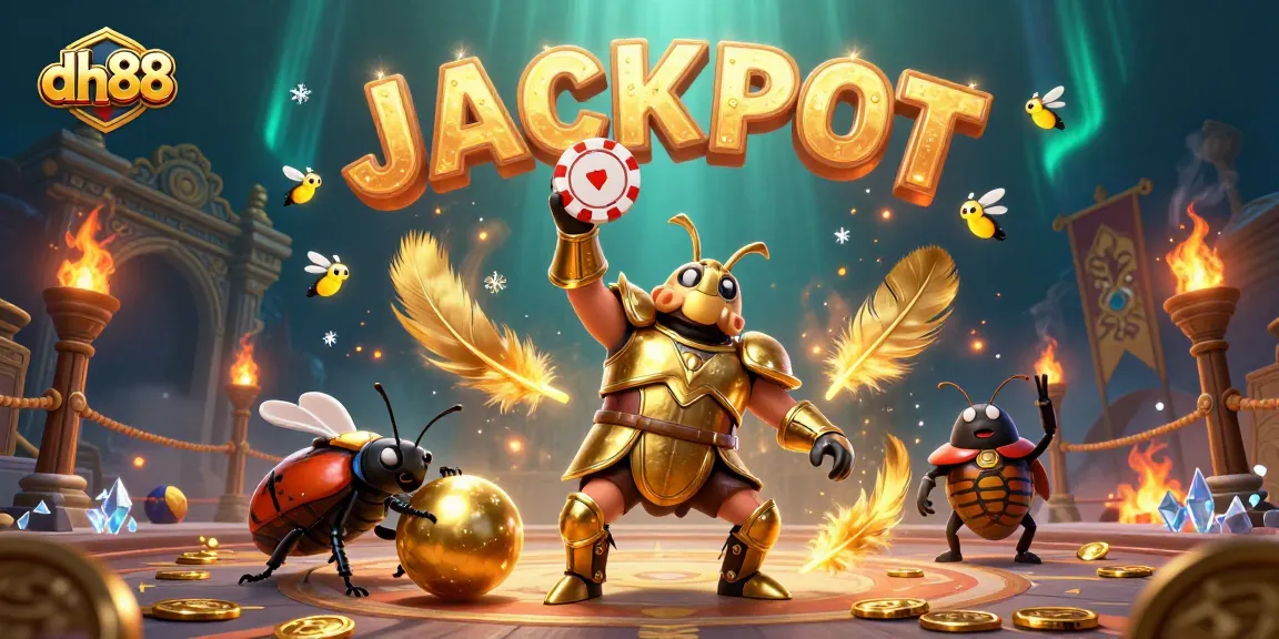 Lift the jackpot with dh88's colorful gameplay in this vibrant casino scene.