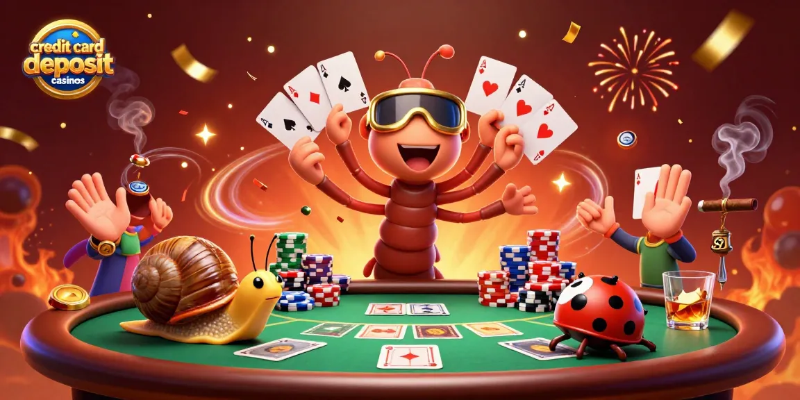 Experience thrilling action at credit card deposit casinos with vibrant dealer and gameplay elements.